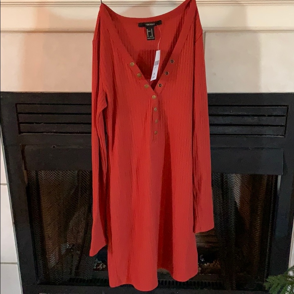 Burnt Orange long sleeve Dress Never Worn